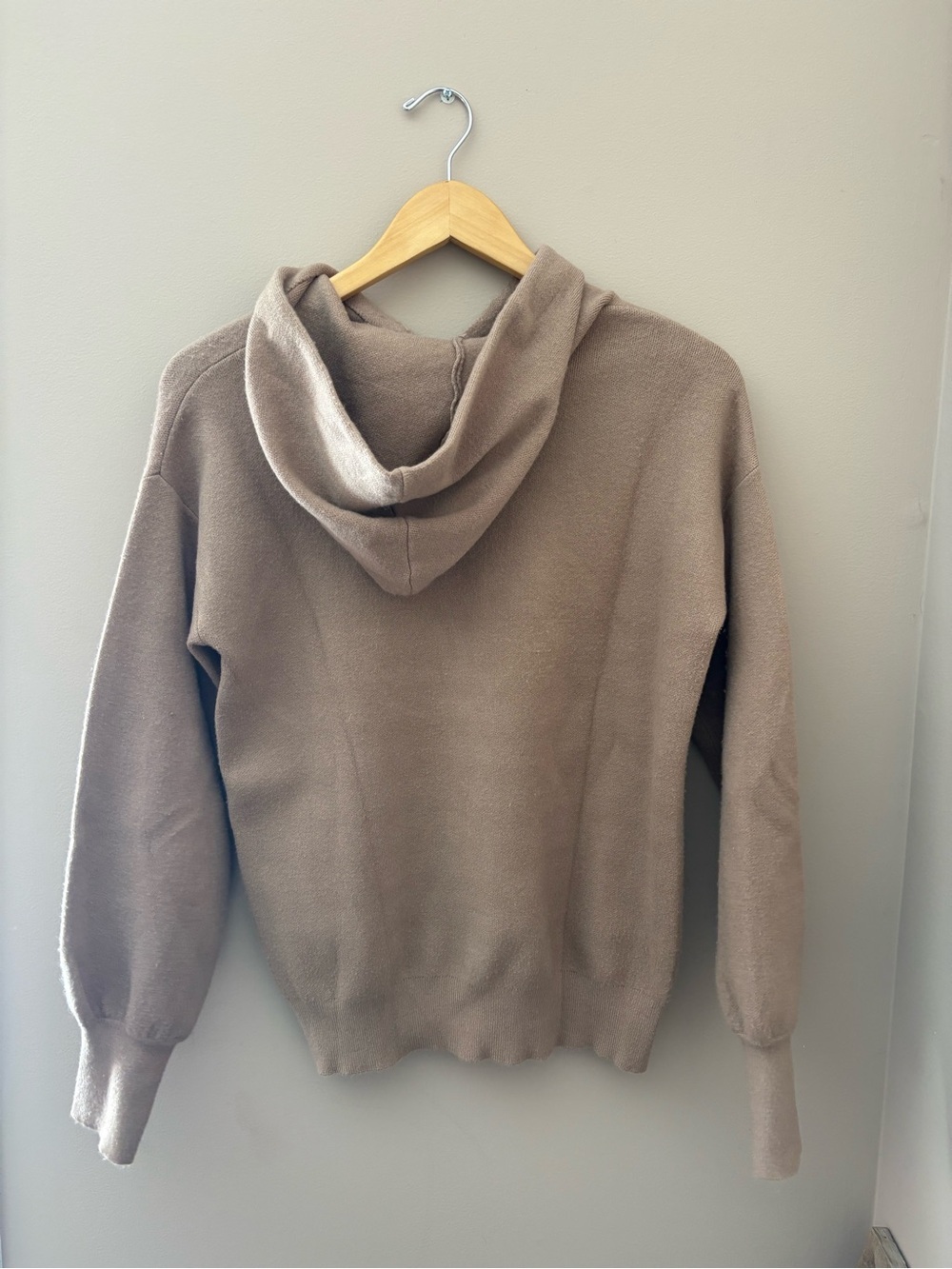 Women's Cozy Drawstring Pullover Sweater - White and Brown bundle - Picture 5 of 6